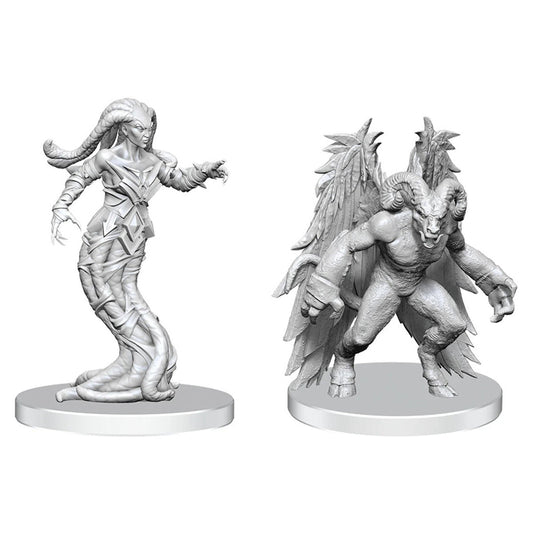 Pathfinder Deep Cuts: Gylou Handmaiden Devil & Ferrugon Rust Devil - Unpainted Miniatures