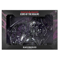 D&D: Icons of the Realms - Black Dracolich Boxed Miniature - Gargantuan