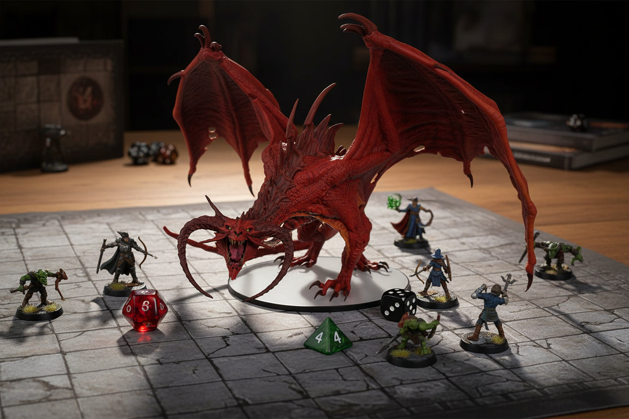 Pathfinder Battles Deep Cuts: Adult Diabolic Dragon – Pre-Painted Boxed Miniature