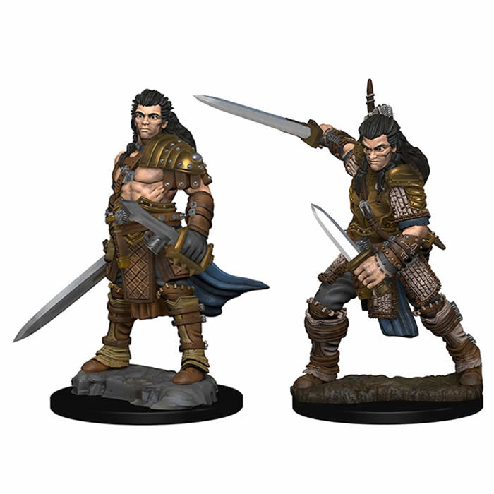 WZK72596 Human Male Fighter Pathfinder Battles Miniatures Unpainted Minis WizKids