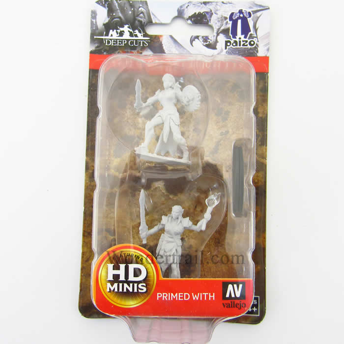 WZK72599 Elf Female Fighter Pathfinder Battles Miniatures Unpainted Minis WizKids