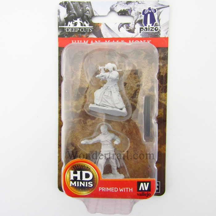 Human Male Monk Pathfinder Battles Miniatures