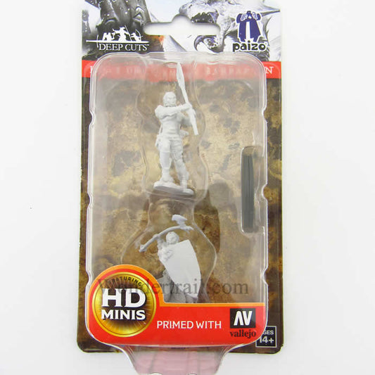 WZK72614 Half-orc Female Barbarian Pathfinder Battles Miniatures Unpainted