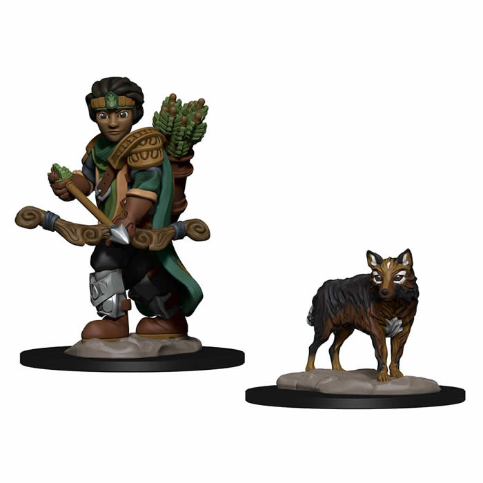 Boy Ranger and Wolf Miniatures Pre-painted Minis Wardlings