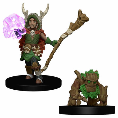 Boy Druid And Tree Creature Miniatures Pre-painted Minis