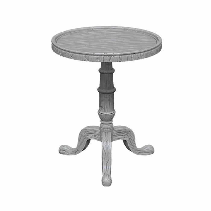 Small Round Tables Miniatures Unpainted - Deep Cuts Terrain WZK73365