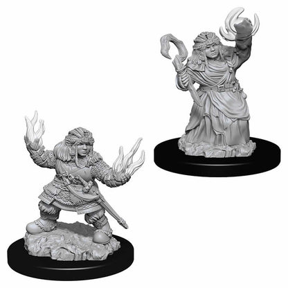 WZK73543 Female Dwarf Summoner Pathfinder Battles Miniatures Unpainted