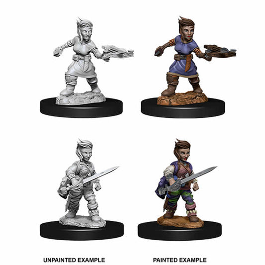 WZK73695 Female Halfling Rogue Pathfinder Battles Deep Cuts Miniatures