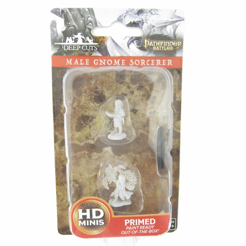 WZK73722 Male Gnome Sorcerer Pathfinder Battles Deep Cuts Miniatures
