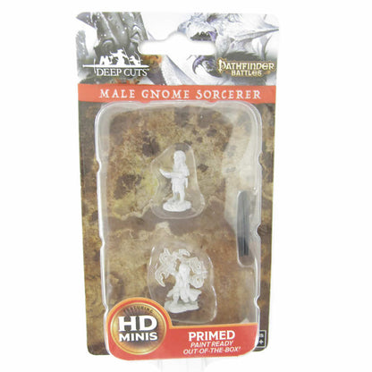 WZK73722 Male Gnome Sorcerer Pathfinder Battles Deep Cuts Miniatures