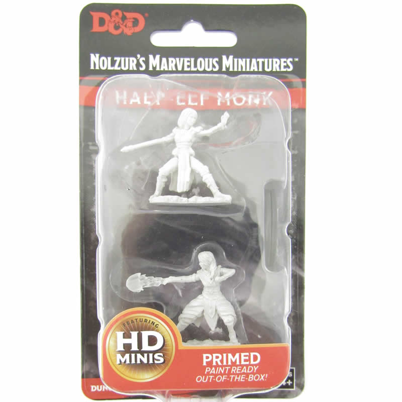 Female Half-Elf Monk Miniature - D&D Nolzur's Marvelous Unpainted Minis