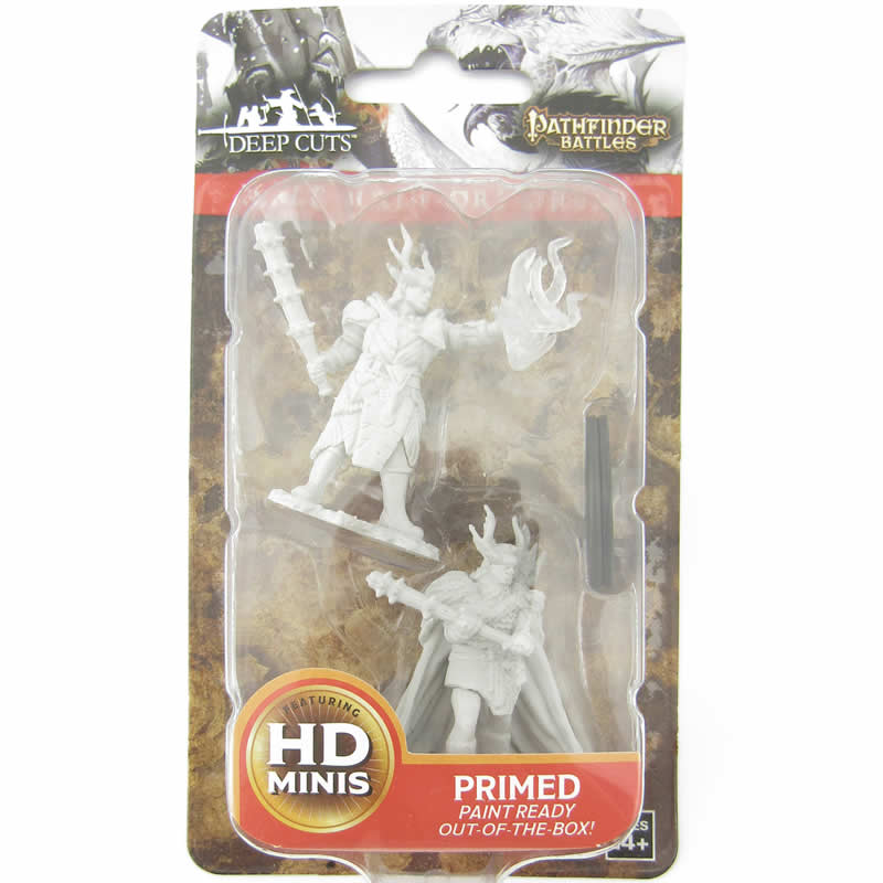 WZK73853 Male Half Orc Druid Miniature Pathfinder Battles Deep Cuts Unpainted