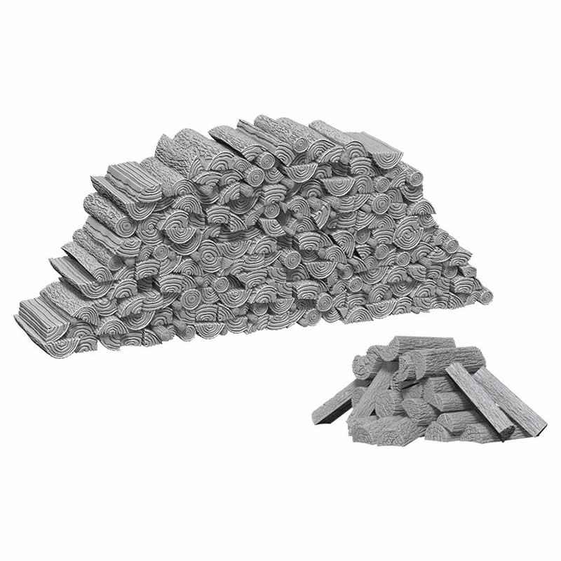 WZK73868 Piles Of Wood Miniature Deep Cuts Unpainted Miniatures WizKids