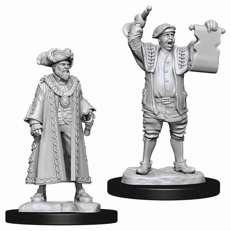 WZK73871 Mayor and Town Crier Miniature Deep Cuts Unpainted Miniatures