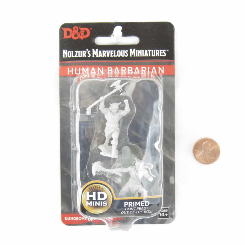 Male Human Barbarian Unpainted Miniature - Nolzur's Marvelous D&D WZK90007