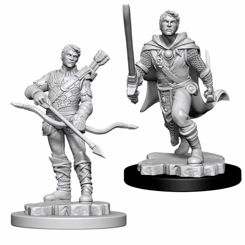 Male Human Ranger Unpainted Miniature - Nolzur's Marvelous D&D WZK90009