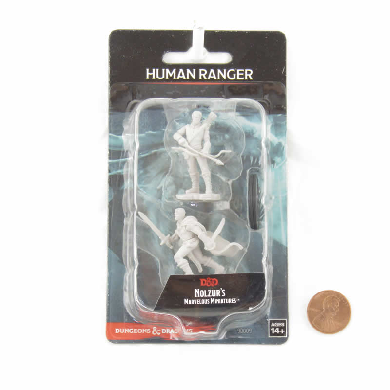 Male Human Ranger Unpainted Miniature - Nolzur's Marvelous D&D WZK90009