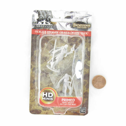 WZK90044 Female Human Oracle Pathfinder Battles Deep Cuts Miniatures Unpainted WizKids