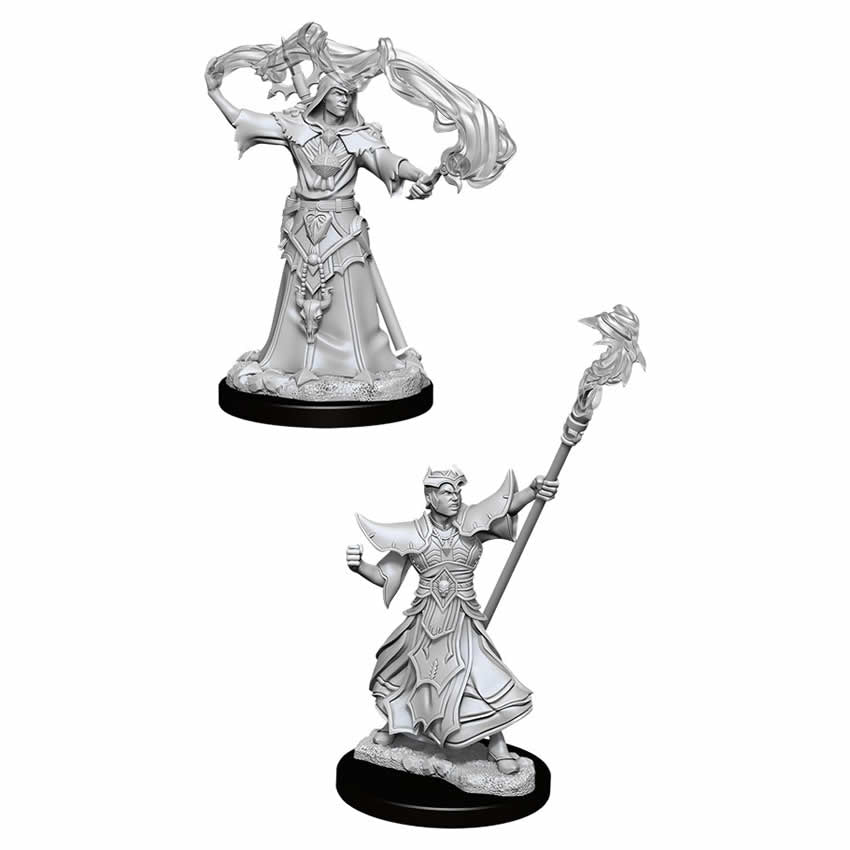 WZK90052 Male Human Sorcerer Pathfinder Battles Deep Cuts Miniatures
