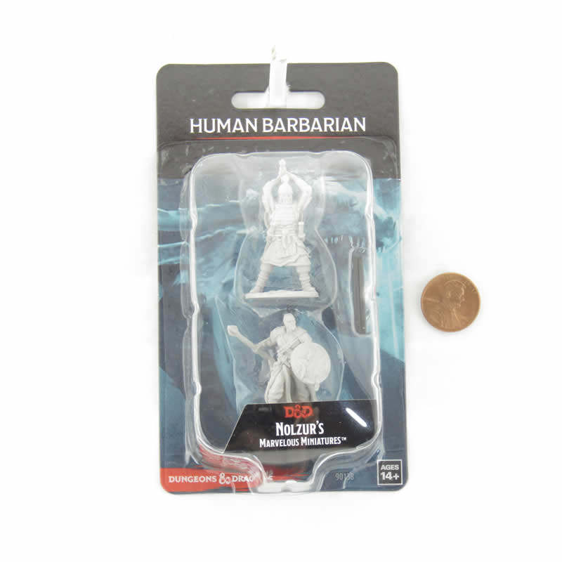 Human Barbarian Male Unpainted Miniature - Nolzur's Marvelous D&D WZK90138