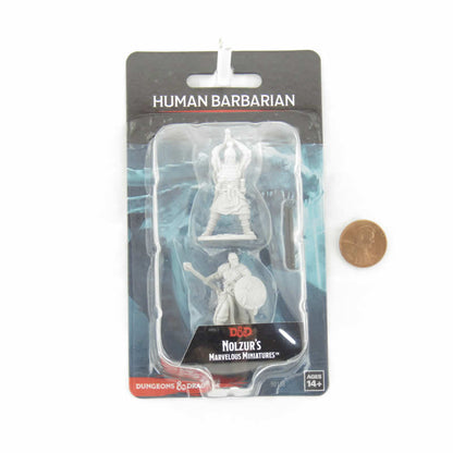 Human Barbarian Male Unpainted Miniature - Nolzur's Marvelous D&D WZK90138