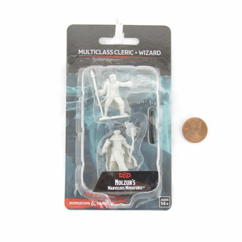 Cleric and Wizard Male Unpainted Miniatures - Nolzur's Marvelous D&D WZK90151