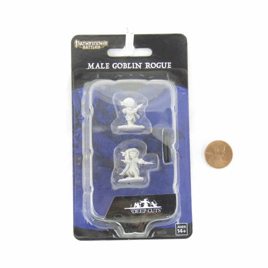 WZK90170 Goblin Rogue Male Miniature Pathfinder Battles Deep Cuts Unpainted Miniatures
