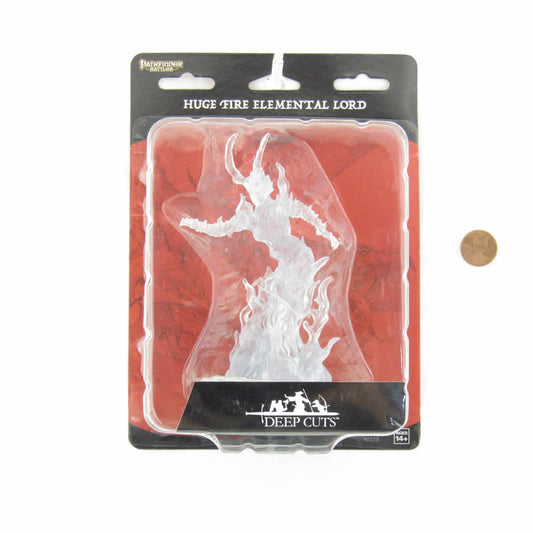 WZK90173 Huge Fire Elemental Lord Miniature Pathfinder Battles Deep Cuts Unpainted Miniatures