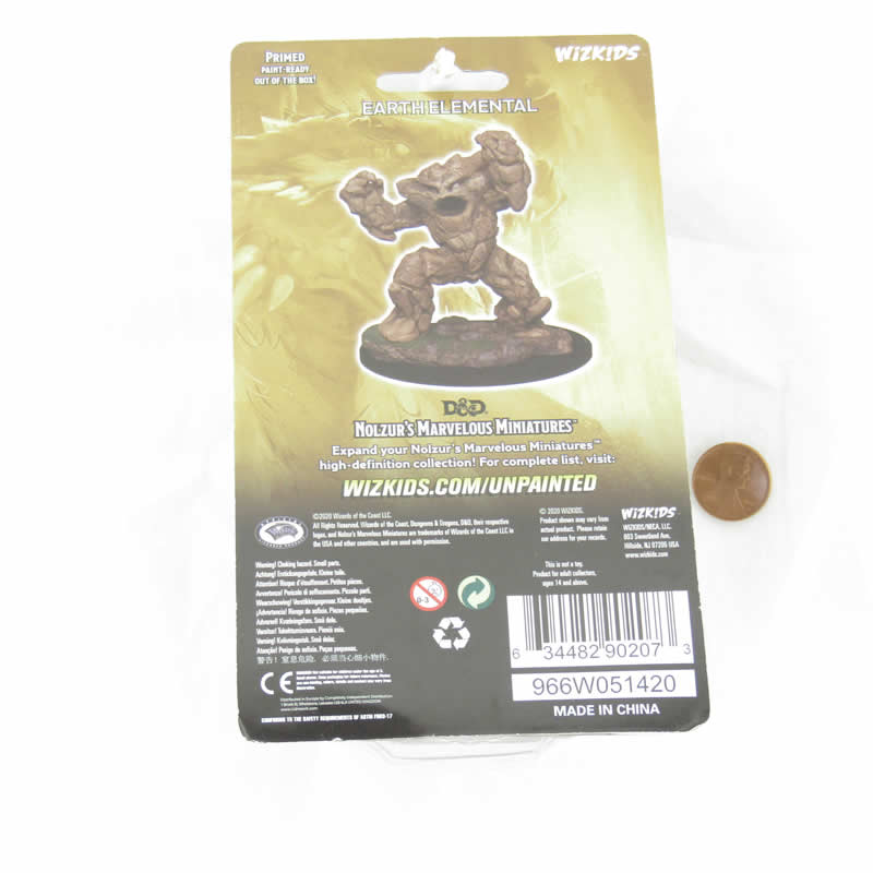 Earth Elemental Miniature - D&D Nolzur's Marvelous Unpainted Minis WZK90207