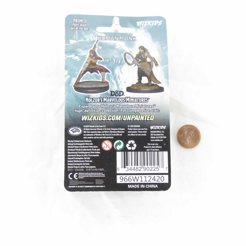 WZK90225 Human Monk Female Nozurs Marvelous Miniatures D&D Unpainted Miniatures