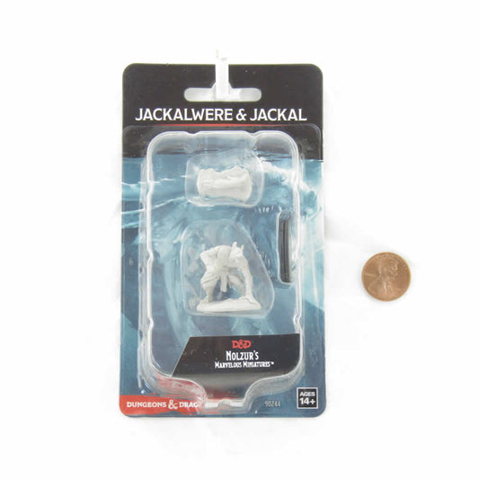 Jackalwere and Jackal - D&D Nolzur's Marvelous Unpainted Miniatures | WizKids WZK90244