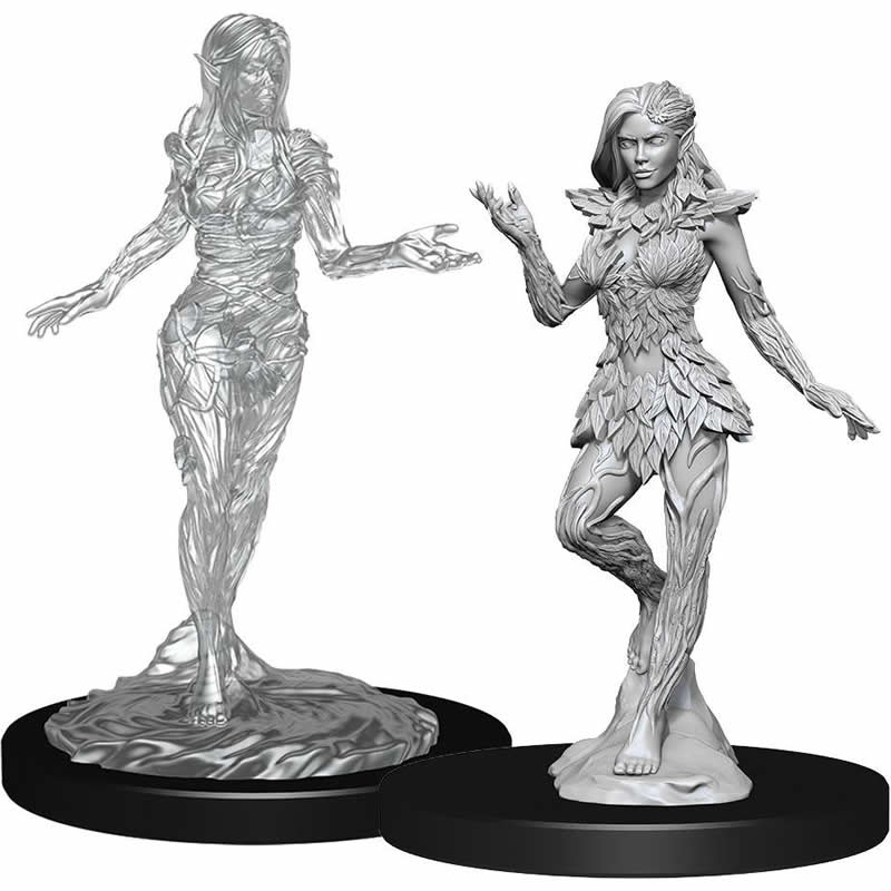 Nymph and Dryad Miniature Figure - Pathfinder Battles Deep Cuts Unpainted Miniatures (WZK90265)