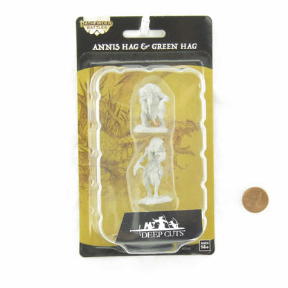 WZK90266 Annis Hag and Green Hag Miniature Figure Pathfinder Battles Deep Cuts Unpainted Miniatures