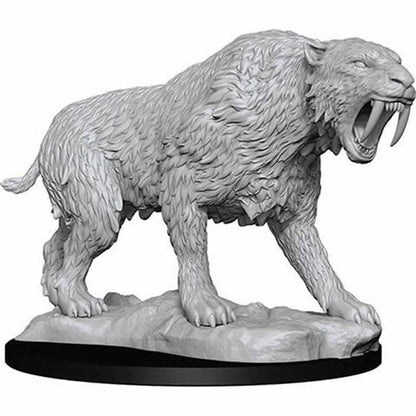 Saber-Toothed Tiger - WizKids Deep Cuts Unpainted Miniatures | WZK90272