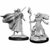 Elf Fighter and Elf Cleric Miniatures - Magic The Gathering Unpainted Minis WZK90279