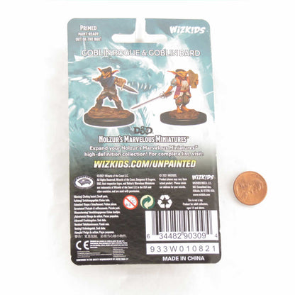 Goblin Rogue and Goblin Bard - D&D Nolzur's Marvelous Unpainted Miniatures | WizKids WZK90309