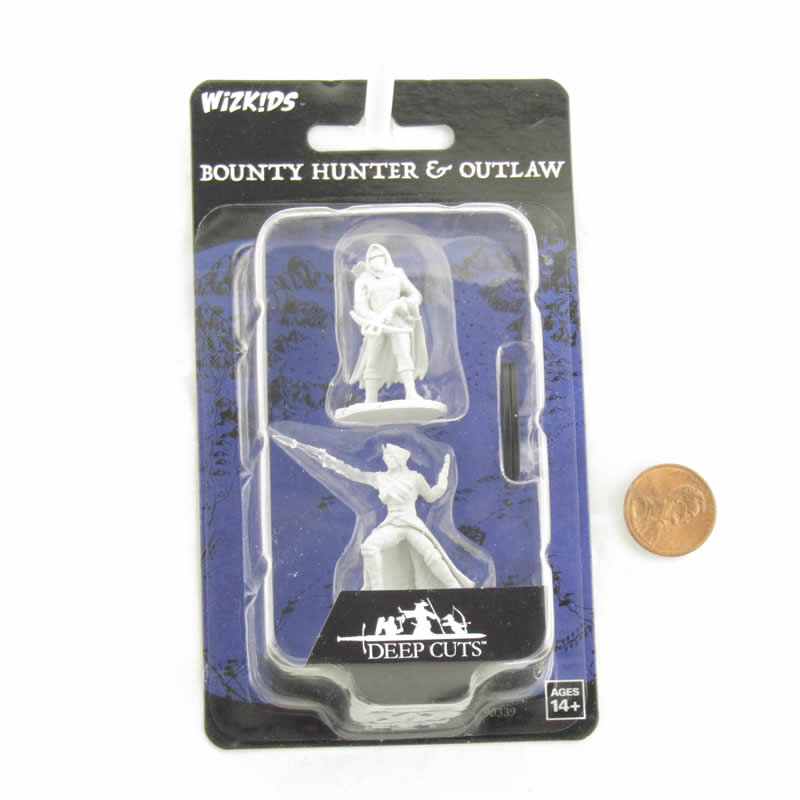 Bounty Hunter and Outlaw Unpainted Miniatures - WizKids Deep Cuts WZK90339