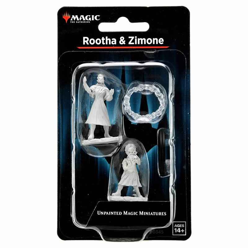 WZK90345 Rootha and Zimone Unpainted Magic Miniature Figures Deep Cuts