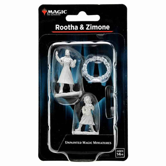 WZK90345 Rootha and Zimone Unpainted Magic Miniature Figures Deep Cuts