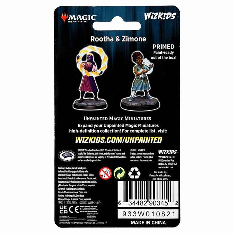 WZK90345 Rootha and Zimone Unpainted Magic Miniature Figures Deep Cuts