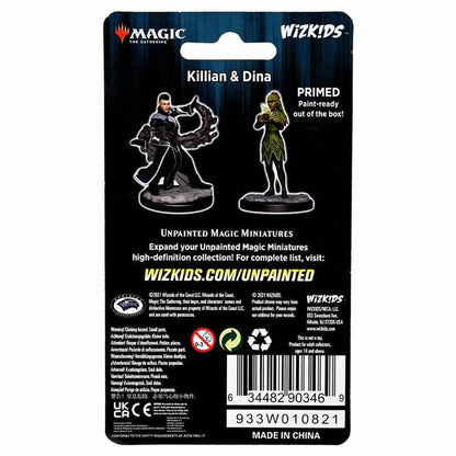 WZK90346 Killian and Dina Unpainted Magic Miniature Figures Deep Cuts