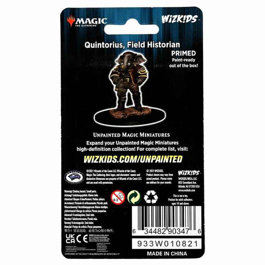WZK90347 Quintorius Field Historian Unpainted Magic Miniature Figures Deep Cuts