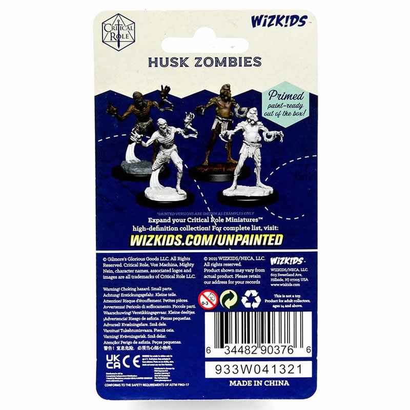 WZK90376 Husk Zombies Unpainted Miniatures Critical Role Series Figures