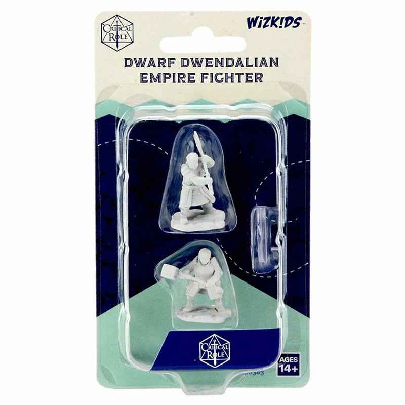 WZK90383 Dwarf Dwendalian Fighter Female Unpainted Miniatures Critical Role Series Figures