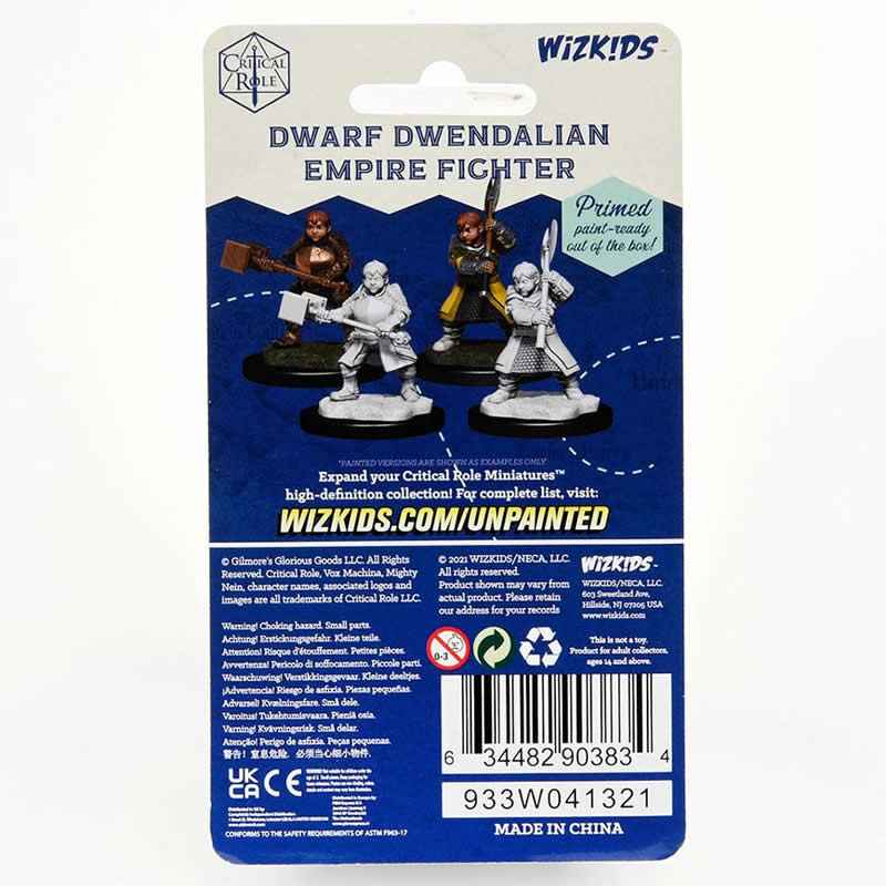 WZK90383 Dwarf Dwendalian Fighter Female Unpainted Miniatures Critical Role Series Figures