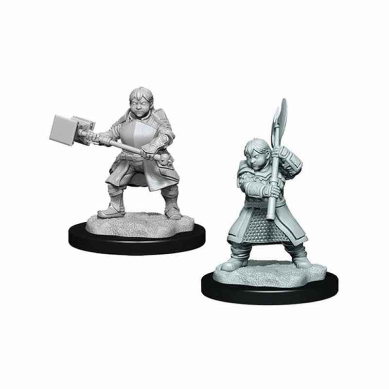 WZK90383 Dwarf Dwendalian Fighter Female Unpainted Miniatures Critical Role Series Figures
