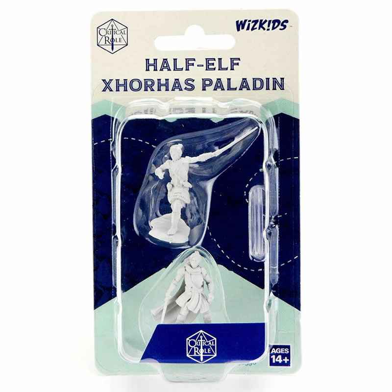 WZK90390 Half-elf Pally Xhorhas Paladin Female Unpainted Miniatures Critical Role Series Figures