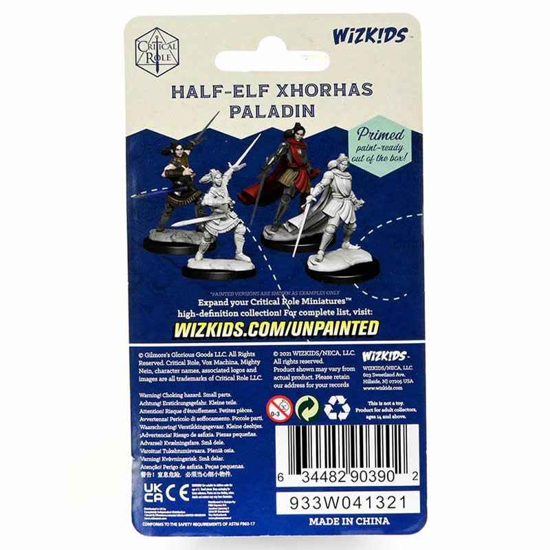 WZK90390 Half-elf Pally Xhorhas Paladin Female Unpainted Miniatures Critical Role Series Figures