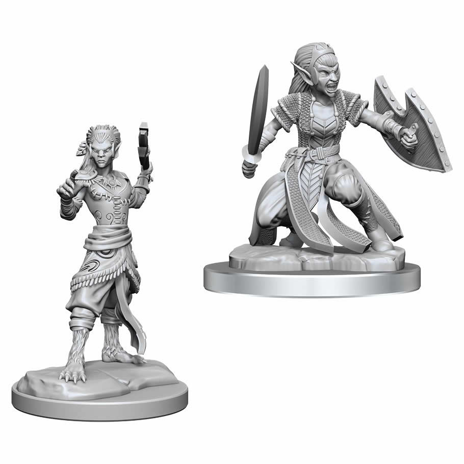 Shifter Fighter Unpainted Miniatures, 2-Pack – Nolzur's Marvelous Miniatures for D&D