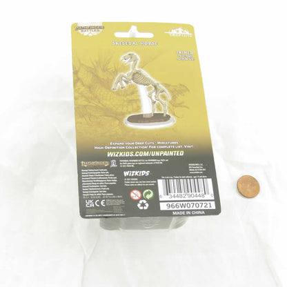 WZK90448 Skeletal Horse Miniature Figure Pathfinder Battles Deep Cuts Unpainted Miniatures